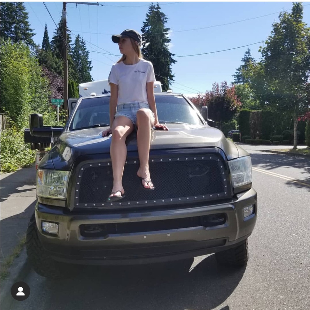 White cropped shirt saying “nice for what”